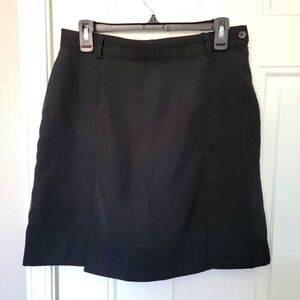 Astra Classic Black Front Panel Side Zip Skort Golf Tennis Wear Anywhere Size 8